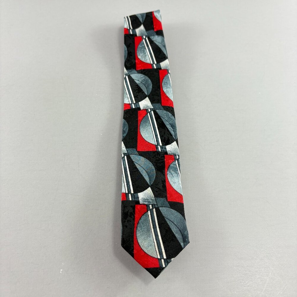 Paul Lawerence Black / Red   Men's Boys Skinny / Short Tie 2 1/4" x 51" Vtg